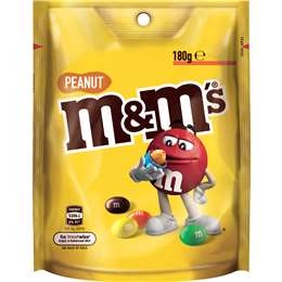 M&m's Peanut Milk Chocolate Snack & Share Bag 180g