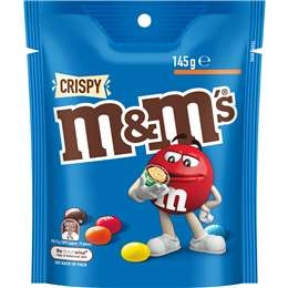 M&m's Crispy Milk Chocolate Snack & Share Bag 145g