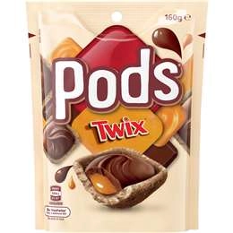 Pods Pods Twix Chocolate Snack & Share Bag 160g