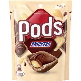 Pods Snickers Chocolate Snack & Share Party Bag 160g