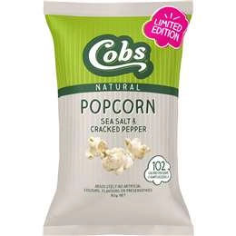 Cobs Sea Salt & Cracked Pepper Popcorn 80g