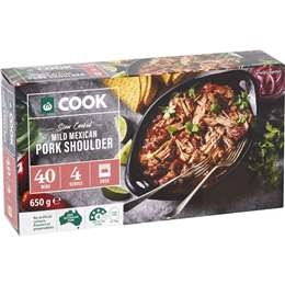 Woolworths Cook Slow Cooked Mild Mexican Pork Shoulder 650g