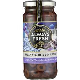 Always Fresh Kalamata Olives Sliced 220g