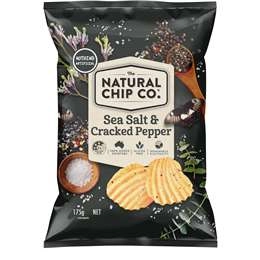 The Natural Chip Co Sea Salt & Cracked Pepper  175g