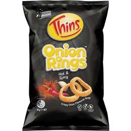 Thins Onion Rings Hot & Spicy  85g