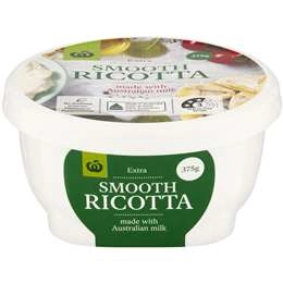 Woolworths Ricotta Cheese Smooth 375g