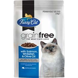 Fussy Cat Grain Free Adult Dry Cat Food Salmon Whitefish & Olive Oil 2.5kg