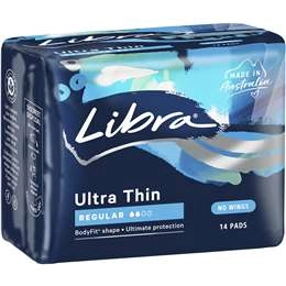 Libra Ultra Thins Sanitary Pads Thin Regular 14 Pack