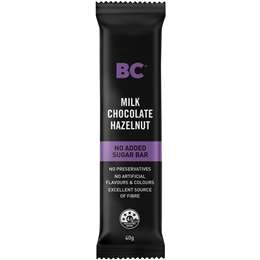 Bc Snacks Milk Chocolate & Hazelnut No Added Sugar Bar 40g