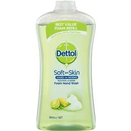 Dettol Antibacterial Foam Hand Wash Refill Lemon And Lime 900ml