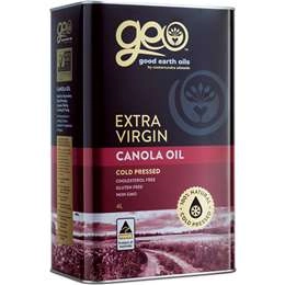 Geo Extra Virgin Canola Oil Cold Pressed 4l