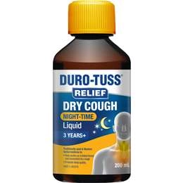 Duro-tuss Relief Dry Cough Night Time Liquid 3 Years + 200ml