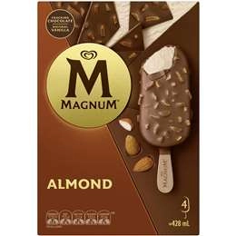 Magnum Ice Cream Sticks Almond  4 X 107 Ml