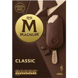 Magnum Ice Cream Sticks Classic  4 X 107 Ml