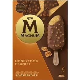 Magnum Ice Cream Sticks Honeycomb Crunch 107ml X 4 Pack