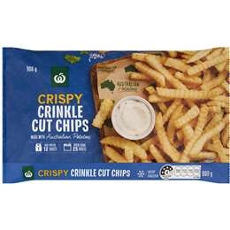 Woolworths Crispy Crinkle Cut Chips  900g