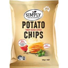 Simply Potato Chips Tangy Herb & Spice 120g