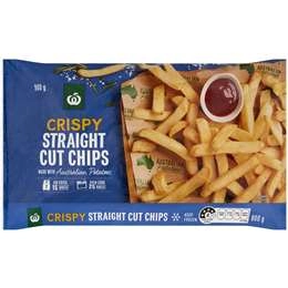 Woolworths Crispy Straight Cut Chips  900g