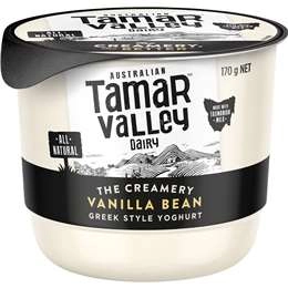 Tamar Valley Greek Style Yoghurt Vanilla Bean 170g