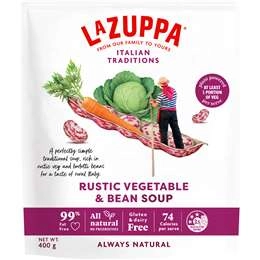 La Zuppa Soup Pouch Rustic Vegetable & Bean 400g