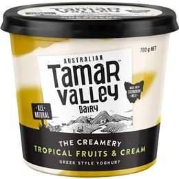 Tamar Valley Greek Style Yoghurt Tropical Fruits & Cream 700g