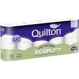 Quilton 3 Ply Toilet Tissue Ecoply  10 Pack