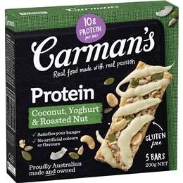 Carman's Protein Bars Coconut, Yoghurt & Roasted Nut 5 Pack