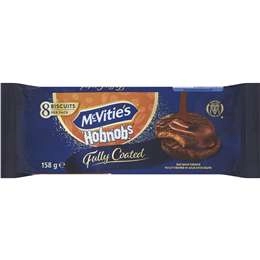 Mcvitie's Hobnobs Fully Coated Oat Snap Cookies 8 Pack