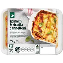 Woolworths Spinach & Ricotta Cannelloni 350g