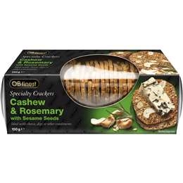 Ob Finest Specialty Crackers Cashew Rosemary 150g