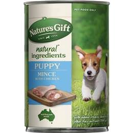 Nature's Gift Puppy Wet Dog Food Mince With Chicken 700g