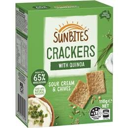 Sunbites Crackers With Quinoa Sour Cream & Chives 110g