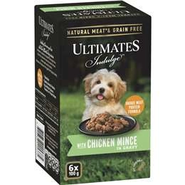 Ultimates Indulge Dog Food Chicken Mince In Gravy 100g X 6 Pack