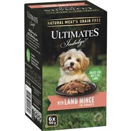 Ultimates Indulge With Lamb Mince In Gravy Dog Food 100g X 6 Pack