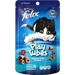 Felix Play Tubes Cat Treats Tuna & Crab Flavours 50g