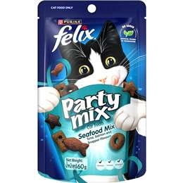 Felix Party Mix Cat Treats Seafood  60g