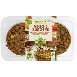 Macro Veggie Burger Patties  440g