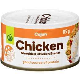 Woolworths Canned Shredded Chicken Cajun 85g