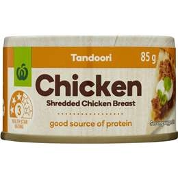 Woolworths Canned Shredded Chicken Tandoori 85g