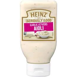 Heinz Seriously Good Mayonnaise Garlic Lovers Aioli Mayo 295ml