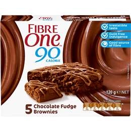 Fibre One 90 Calorie Chocolate Fudge Brownies 5 Pack