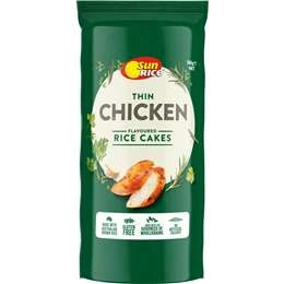 Sunrice Thin Chicken Flavoured Rice Cakes 160g