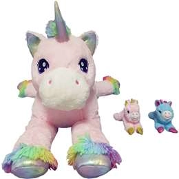 Jumbo Plush Mums & Bubs Unicorn Set  Each