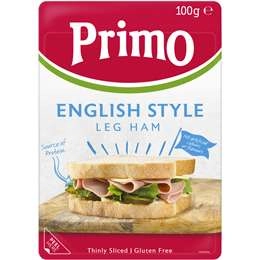 Primo English Style Sliced Leg Ham  100g