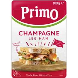 Primo Champagne Ham Sliced  100g