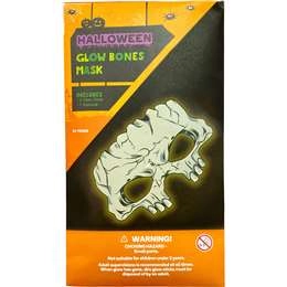 Halloween Glow Mask Bones  Each