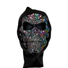 Halloween Deluxe Mask Skull Rainbow  Each