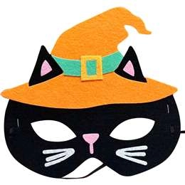 Halloween Kids Felt Mask Cat  Each