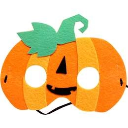 Halloween Kids Felt Mask Pumpkin  Each