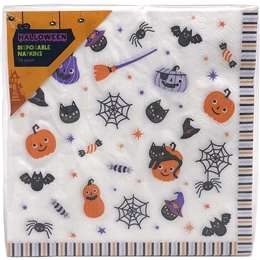 Halloween Disposable Napkins White 16 Pack